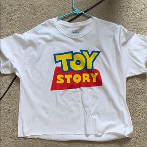 White toy story crop top